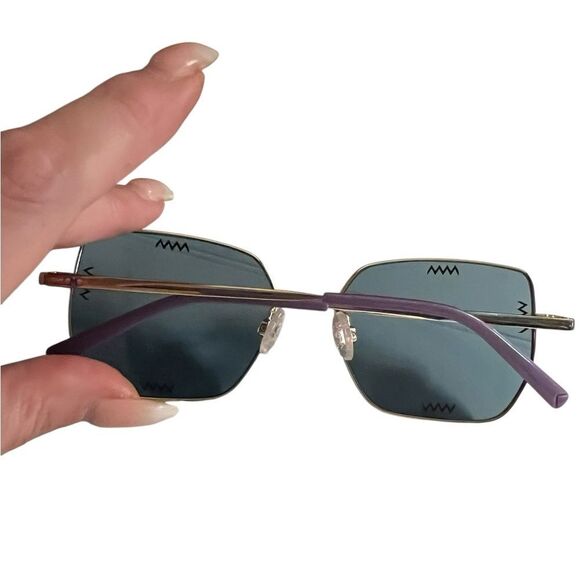 Missoni Gold Sunglasses with Blue Lenses - Picture 3 of 6